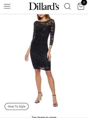 MARINA Navy Lace Sequin Midi Dress